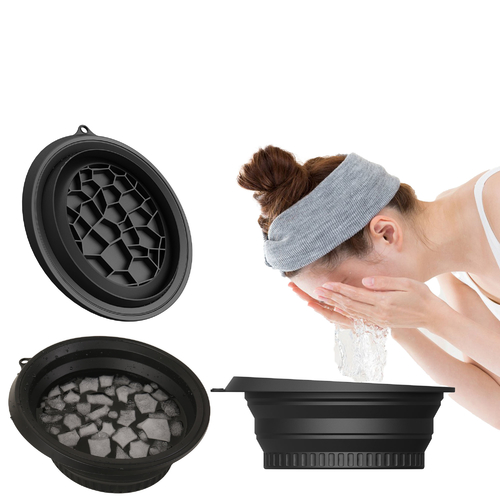 Neueste Unternehmensnachrichten über Revolutionieren Sie Ihre Hautpflege mit Silikon Klapp-Eis-Gesichtsschüssel Schnelle Schwellung Entlastung Porenverengung Kalttherapie