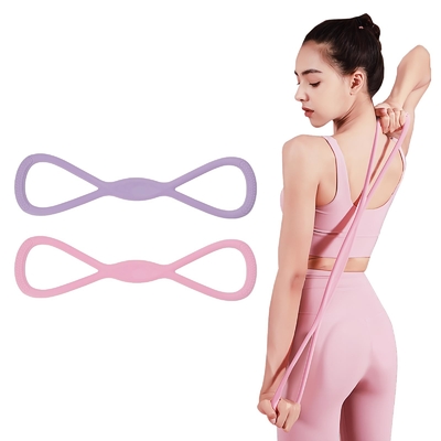 Ein guter Preis. Silikon-Figur 8 Fitnessstudio-Übung Gummi-Seil-Übungsausrüstung für Physiotherapie-Yoga Online
