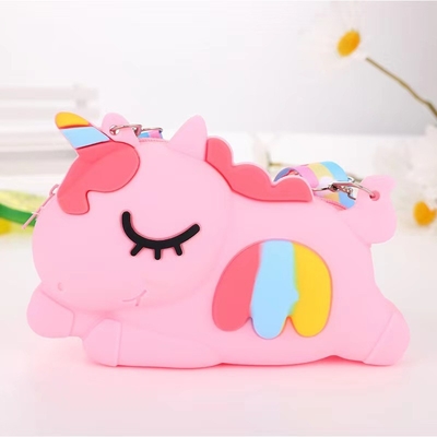 Ein guter Preis. Geburtstagsgeschenktasche Spielzeug Schüler Kinder Geschenk Kawaii Crossbody Tasche Süße Schultertasche Zeichentrickfilm Tier Silikon Make-up Tasche Online