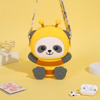 Ein guter Preis. Zeichentrickfilm Biene Silikon Münze Tasche Make-up Tasche Crossbody Schulter Tasche Handtasche für Kinder Bleistift Tasche Fall Schulversorgung online