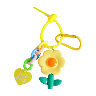 Ein guter Preis. Blumen Zeichentrickfilm Silikon Anhänger Schlüsselkett Charme Pendan Schlüsselring für Handtasche Online