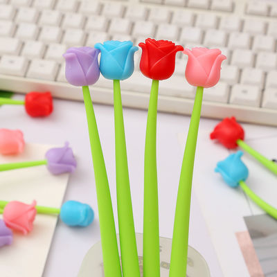 Ein guter Preis. Lustige Live-Blumen-Stifte, kreative Gel-Tinte Silikon-Blumen-Stifte, 0,5 mm Schreibstift für Schulbüro Zuhause, Lehrerinnen, Studenten, Party-Dekor-Versorgung, 6 Stück/Set (Glockenblumen und Tiere) Online