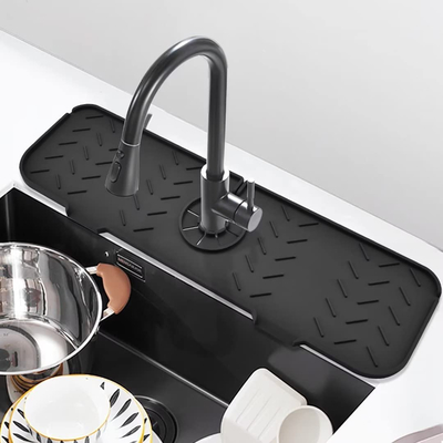 Praktischer wasserundurchlässiger Küchen-Schutz Silicone Faucet Splash Mat Harmless