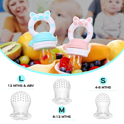 Ein guter Preis. Säuglings- harmloser Silikon-Nahrung-Teether-Friedensstifter-Mehrfarbenlanglebiges gut Online