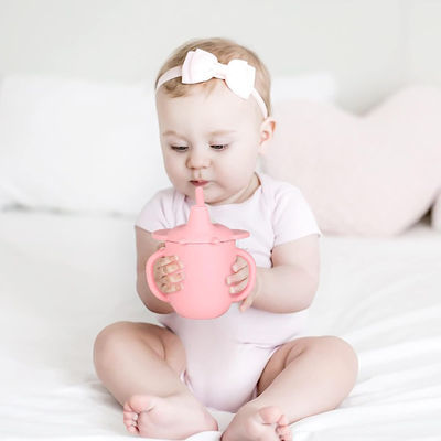 Ein guter Preis. Das Silikon, das Sippy-Schalen mit Straw Lid And Non Slip-Griffen ausbildet, verschütten Beweis-Trainer Cup Transition Cup Online