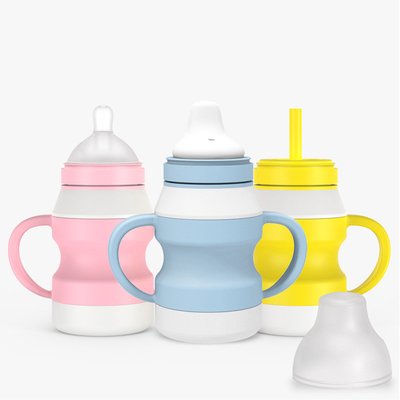 Ein guter Preis. Geruchlose Silikon-Baby-Saugflasche-wasserundurchlässige transparente Pyramiden-Form Online