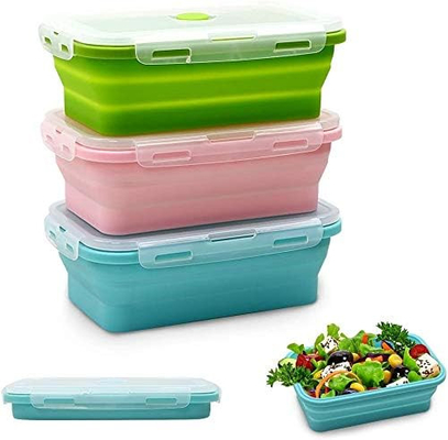 Ein guter Preis. Silikon-Lunchbox Snackbehälter für Kinder, undicht Mikrowellenfächer Kleine Lunchboxbehälter mit Deckel für Kleinkinder Online