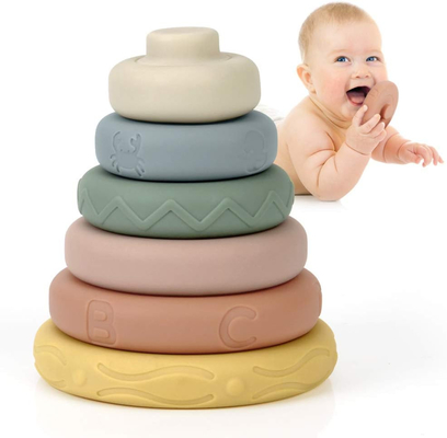 Ein guter Preis. Dauerhafte pädagogische sensorische Mehrfarbenspielwaren, Multifunktionsbaby-Kauen-Spielwaren Online
