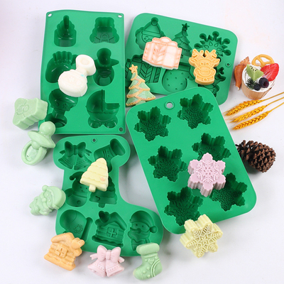Ein guter Preis. Großformatige Weihnachts-Silikonformen für Mini-Kuchen / handgefertigte Seife / Schokolade Online