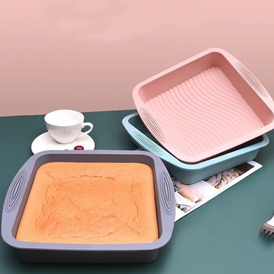 Ein guter Preis. Nicht klebrig Silikon Quadrat Kuchenpfanne leicht freizusetzen Hitzebeständig für Backkuchen Online