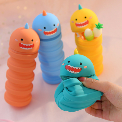 Ein guter Preis. Silikon Rückziehbares Bleistiftgehäuse Cartoon Kawaii Erweiterbarer Stand Schulleistung Schublade Schulversorgung Weihnachtsgeschenke Online