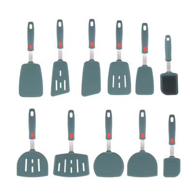 Ein guter Preis. 11 Stück Silikonspatula Turner Silikon Küchengerät Geschirr Set Küchengerät Kochwerkzeug Spatula für Pfannkuchen Ei Fisch Online
