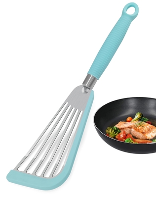 Flexible Spatula aus Edelstahl mit Silikon-Oberrand
