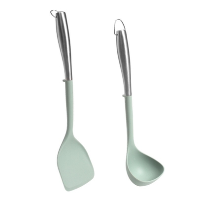 Ein guter Preis. Küchenutensilien aus Silikon aus Edelstahl 2 Stück Flexibles Küchenutensilien aus Silikonkopf mit Spatel, Schüssel Online