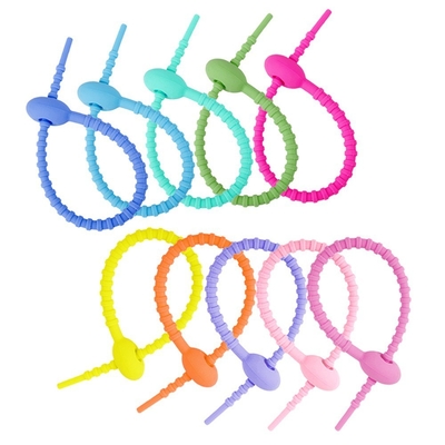 Ein guter Preis. Wiederverwendbares Silicone Kabel Twist Krawatten Brot Krawatte Tasche Versiegelung Clip Silicone Management Krawatten Schnur Organisator für Auto Home Office Online