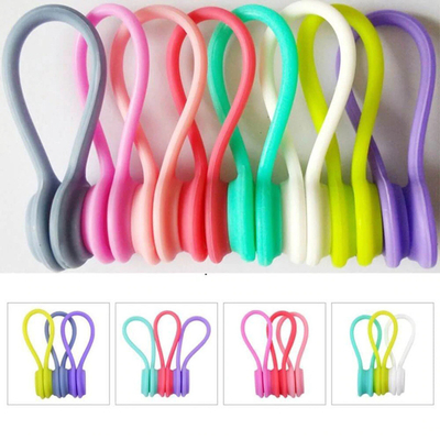 Ein guter Preis. Silikon-Magnetkabel-Bindungen Wiederverwendbare Kabel-Organisatoren Ohrhörer Kabel USB-Kabel-Manager Hüter Wickel-Bindungen Bänder Lesezeichen Online