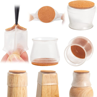 Ein guter Preis. Silikon Stuhl Bein Fußbodenschützer Silikon Filz Möbel Beinpolster Kopfbedeckung für Holzfußboden Online