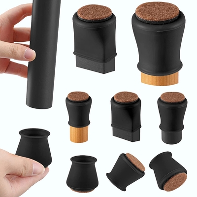 Ein guter Preis. Silikon Stuhl Fußboden-Schützer Möbel Fußschützer mit Filz Schwarz Tisch Fußkissen Braun Online