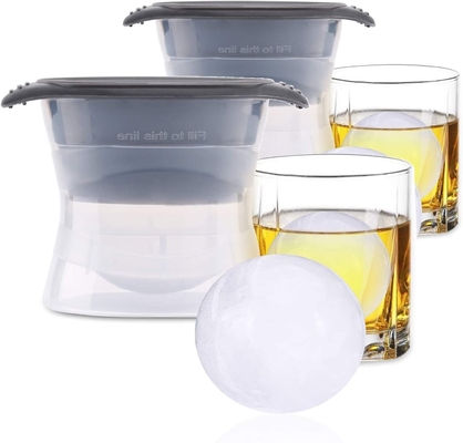 Silikon Gefrierschrank Press Kugel Eiskugel Macher Form Große Runde Für Whisky Scotch Cocktail Getränke Eiskugeln