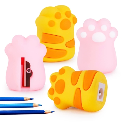 Ein guter Preis. Cat Paw Bleistiftschärfer Handbuch Geschenk Mini Silikon Schreibzeug für Kinder Kawaii Schulbüro Online