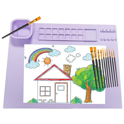 Ein guter Preis. Palette Quadrate Silikon Handwerk Matte mit Tasse, Silikon Malerei Matte für Handwerk / Flüssigkeit Online