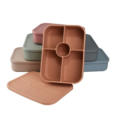 Ein guter Preis. Silikon Lunch Container mit undichtem Deckel, Silikon Bento Box Mikrowelle Lunchbox für Picknicks Online