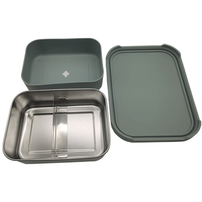 Ein guter Preis. Lunchbox aus Edelstahl, Bentobox aus Edelstahl, Lebensmittelbehälter, Bento Lunchbox mit Silikondeckel Online