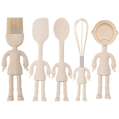 Ein guter Preis. Land-Küchen-Set von fünf Silikon MINI Küchenutensilien-Set Silikon Küchen Backgeräte Whisk Tong, Spatula, Löffel Online