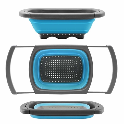 Ein guter Preis. Silikonklappbare Kolander-Strainer über die Spüle Gemüse-/Fruchtkolander-Strainer (6Quart) mit erweiterbarem Griff Online