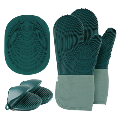 Ein guter Preis. Silikonöfen Mitten Paar Grillhandschuhe Hitzebeständige Silikon Grillhandschuhe Silikon Küchenutensilien Backhandschuhe Online