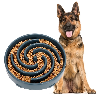 Ein guter Preis. Langsamer Fütterhund Schüssel für große Hunde Anti-Schocken Langsamer Fütterhund Puzzle Schüssel Haustier Langsames Essen Interaktives Aufblasen Stoppen Online