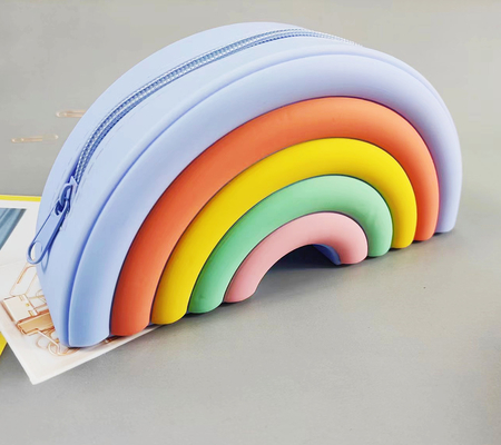 Ein guter Preis. Regenbogen Pop Schulter Tasche Fidget Spielzeug Tasche Sensorische Silikon Regenbogen Wolken Rucksack für Mädchen Bleistift Stift Hülle Kinder Geschenke Online