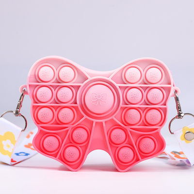 Ein guter Preis. Fidget Pop Tasche Bogen Mädchen Tasche Ostern Geschenk Sensorische Fidget Spielzeug Silikon Kreuzkörper Kinder Tasche Bleistift Fall Make-up-Tasche Online