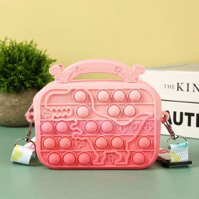 Leichtgewichtige süße Silikon-Tote-Tasche Make-up-Tasche Bleistift-Tasche für Kinder Schulbüro-Zubehör Crossbody Schulter Handtasche
