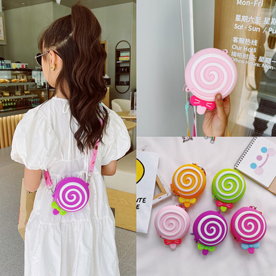 Lolipop Silikon rundes Bleistift Gehäuse für Schreibwaren Zubehör Bleistift Tasche Schulmaterialien Make-up Tasche Lagerbehälter