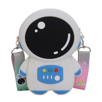 Astronaut Silikon Bleistift Tasche Bpa kostenlos für Schreibwaren Lagerung Schulversorgung Bleistift Fall Cartoon Make-up Tasche für Kinder