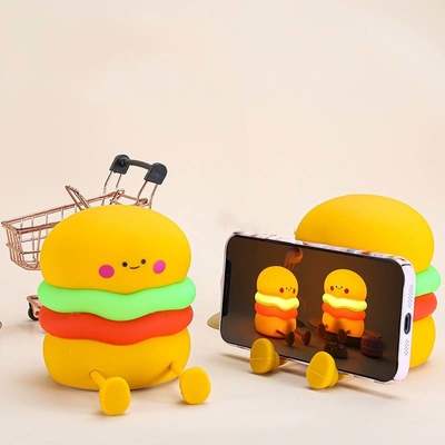 Ein guter Preis. Nachtlicht für Kinder Süße Silikon Kinderzimmer Hamburgerlampe für Mädchen Jungen Squishy SchlafzimmerNachtlicht Timer Nebenlampe Online