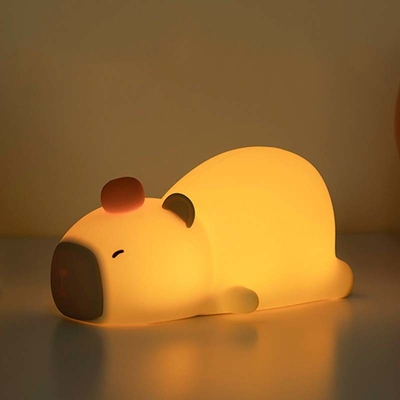 Capybara Nachtlicht für Kinder Tier Silikon Nachtlampe USB Wiederaufladbare Berührungsteuerung mit dimmbarem Timer Bettlampe