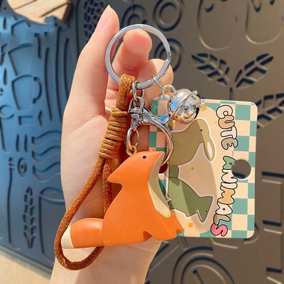 Süße Kawaii Anime Schlüsselketten Weiches Silikon Schlüsselketten Zubehör für Frauen Mädchen Rucksack