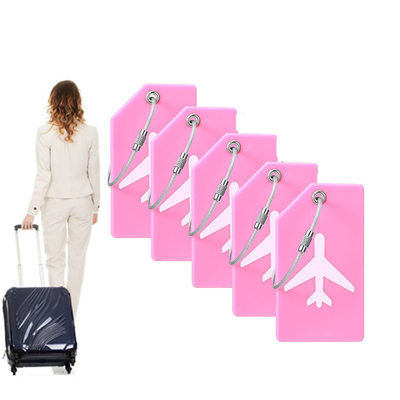 Ein guter Preis. Silikon-Gepäck-Tags für Reise-Koffer Einfache Zeichentrickfilm-Design-Namenkarten enthalten Online