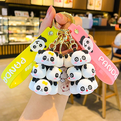Ein guter Preis. 2 Stück Schwarzweißer Panda und Rosa Schwein Schlüsselanhänger Zauber für Frauen Kinder Kawaii Rucksack Accessoires Online