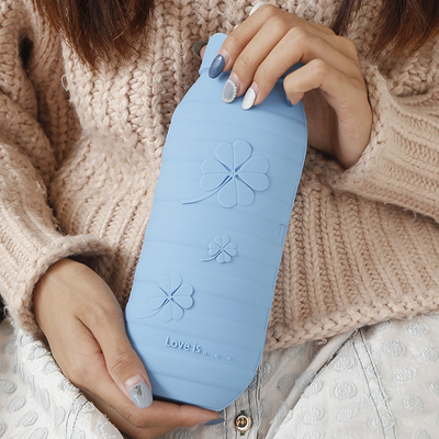 Ein guter Preis. Lecksicher Schraubkappe Klassische Silikon-Wasserflasche zum Menstruations-Bettwärmen Online