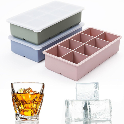 Ein guter Preis. Einfach zu reinigen Pink Silicone Eiswürfel Trays undicht Deckel BPA-frei Große Größe Ideal für Cocktails Whiskey Babynahrung Online