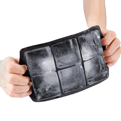 Eiswürfel-Tray, große Eiswürfel-Formen zur einfachen Freisetzung, Silikon-Eiswürfel-Tray mit Deckel zum Einfrieren, stapelbare Quadrat-Eis-Tray für Cocktails Whiskey Saft Kaffee