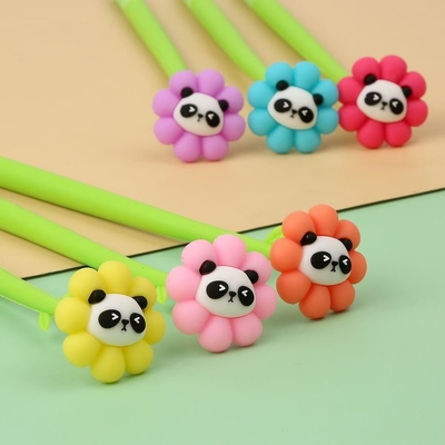 Ein guter Preis. Panda Blumenstifte Rosenförmiger Kugelschreiber Kreativer Flüssigschwarzer 0,5 mm Gel Tinten Rollerball Stift Für Mädchen Frauen, Büro- und Schuldekorationen Online