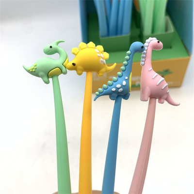 12 PCS Schöne Stifte, Tierstifte, Schmierflosse Stifte, Lustige Zeichentrickflosse Stifte, Kawaii Schreibwaren Schulleistungen, Lila Farbe, Seepferdchenform, 0,5 mm feine Spitze, schwarze Gelfarbe