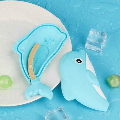 Delfin Silikonform – Wiederverwendbare, lebensmittelechte, BPA-freie Eiswürfelschale mit niedlicher Delfinform – Flexible, antihaftbeschichtete Silikonformen für Eis, Schokolade, Süßigkeiten, Gelee, Kinderpartys & Leckereien zum Meeresthema