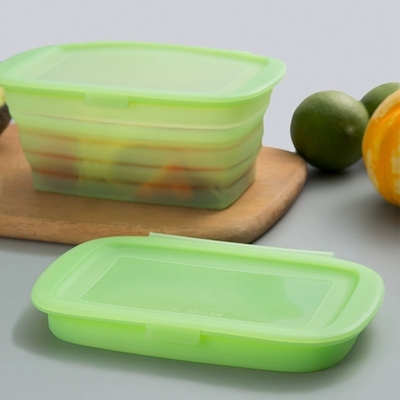 Rein-Silikon-Quadrat-Mittagspauschal    100% Lebensmittelqualität, BPA-frei, undicht, Mikrowelle und Gefrierschrank sicher Wiederverwendbarer Behälter für Mahlzeitenvorbereitung, Büro-Mittagessen, Kinder-Snacks, Camping und umweltfreundliche Lebensmittellagerung