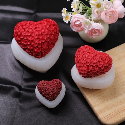 Ein guter Preis. Platinum Silicone 3D Rose Heart Mold for Chocolate Fondant Soap Online