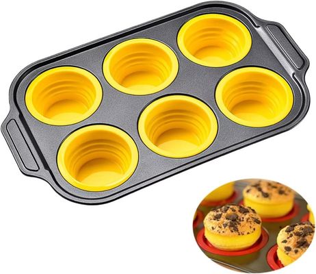 Ein guter Preis. 6-Piece Stackable Silicone Baking Pan Set - Temperature Resistant (-40°F to 446°F) Non-Stick Bakeware with Metal Reinforced Frame Online